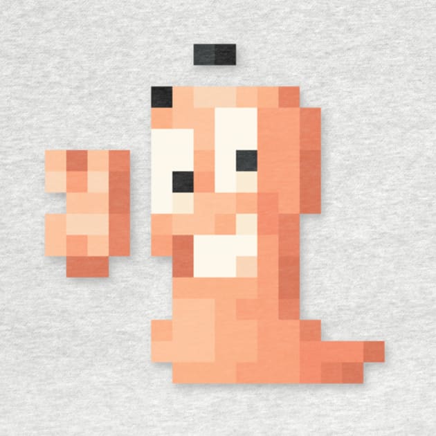 Worm low-res pixelart by JinnPixel